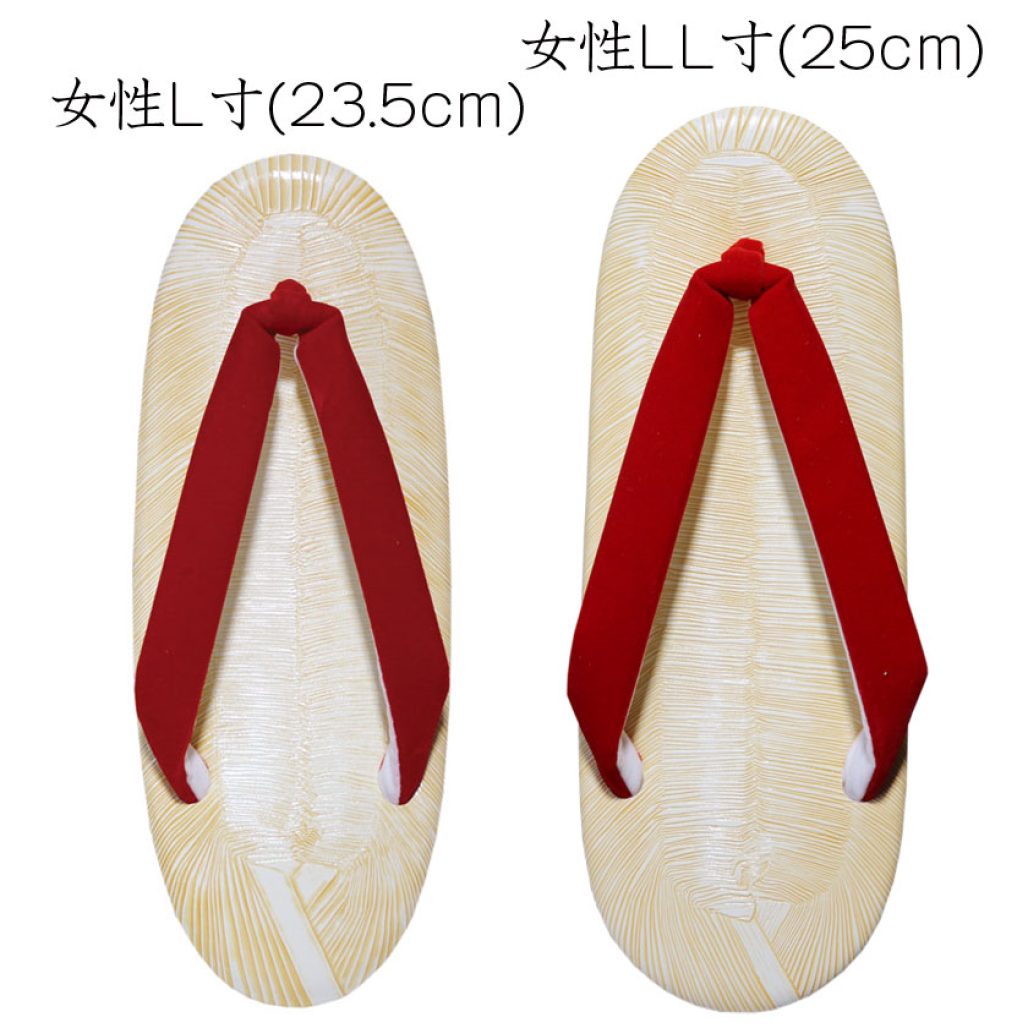 キルク芯 女性用 赤鼻緒草履 画像3